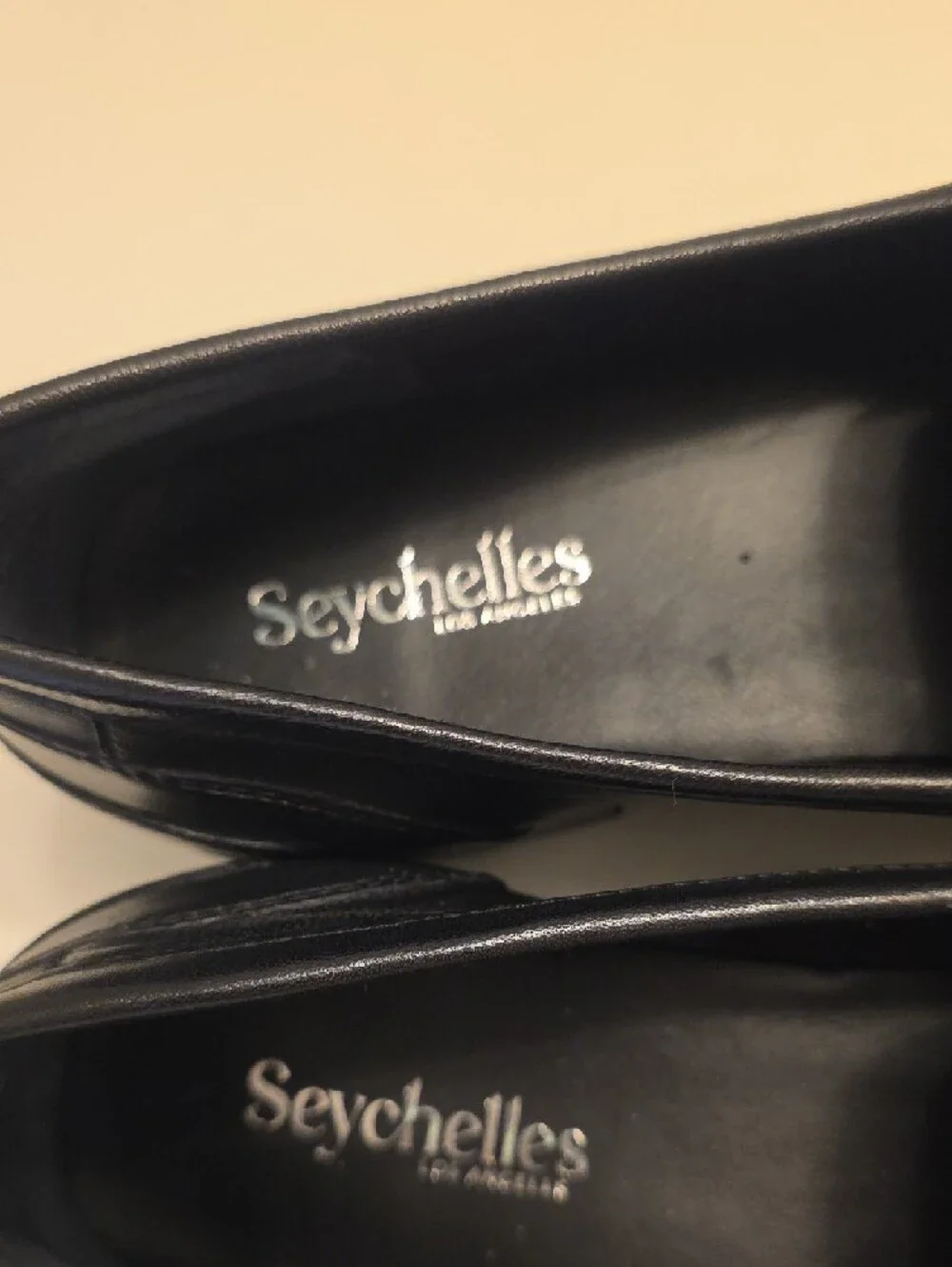 Seychelles Black Studded Leather Penny Loafers - Picture 3 of 8